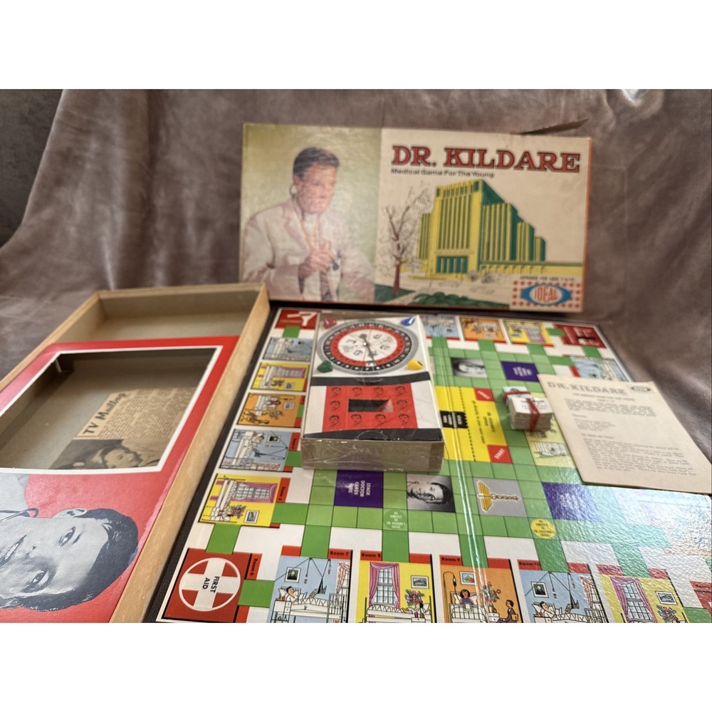 1962 Ideal Dr. Kildare Medical Board Game Excellent